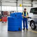 Premium 1,340 Litre Vertical Plastic Bunded Tank for Secure AdBlue Storage with Lockable Lid and Standard Fittings