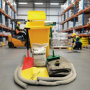 Premium Polymer Spill Kit for Efficient Cleanup of Viscous Liquids with Granular and Pad Absorbent System