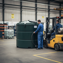 Premium 1,340 Litre Vertical Plastic Oil Storage Tank for Heating Oil, Diesel, and Chemicals with Bunded Design