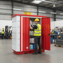 Heavy Duty Modular Bunded Storage Unit for Hazardous Substances - Fire Resistant and Fully Welded with Forklift Pockets