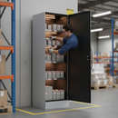 Professional Heavy Duty Lithium-Ion Battery Cabinet with Anti-Acid Finish, Automatic Door, and Fire Resistance Certification