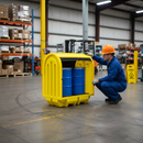 Professional Low Profile 2 Drum Hardcover Spill Pallet for All Weather Use with Central Locking Mechanism