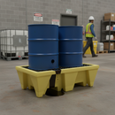 Professional Heavy Duty Spill Pallet for Two 205 Litre Drums - UV Stabilised Polyethylene with Forklift Pockets