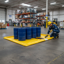 Premium Low-Profile Flexible Containment System for Up to 8 Drums - Lightweight and Portable with Oil & Chemical Resistant Fabric