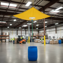 Premium Heavy Duty Roof Drip Diverter Kit with 15' x 15' Vinyl-Coated Fabric and Drainage Hose for Leak Management