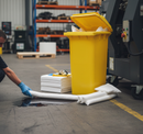Professional Heavy Duty Oil Spill Kit in Wheeled Bin - 360 Litre Capacity with Fast Absorbency and Water Repellent Features