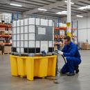 Professional Single IBC Spill Pallet - No Grid for Safe Oil and Chemical Storage with 2000 kg Load Capacity