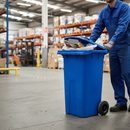 Premium 120 Litre Wheelie Bin with Durable Rubber Wheels and Matching Lid - High-Quality Professional Grade for Industrial and Commercial Applications