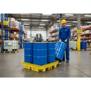 Premium Low Profile 4 Drum Spill Pallet for Safe Liquid Storage with High Chemical Resistance