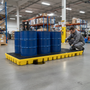 Premium Heavy Duty 4 Drum Work Floor with 224L Sump Capacity for Safe Oil and Chemical Storage