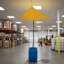 Premium Roof Drip Diverter 15' x 15' with Heavy-Duty Vinyl-Coated Fabric for Effective Leak Management