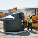 Premium 5,000 Litre Bunded Fuel Tank - Vertical Low Profile with 230v Pump and Corrosion Resistant Design