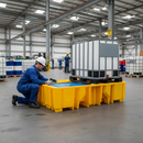 Premium Double IBC Spill Pallet - Economy, 1238L Sump Capacity, Tough Polyethylene Construction