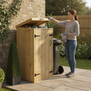 Premium Single Wheelie Bin Store with Automatic Lid System and Robust Timber Frame