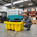 Premium Single IBC Spill Pallet - Durable UV Stabilised Polyethylene for Chemical Storage with Easy Cleaning Features