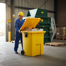 Premium 1100 Litre Heavy Duty Wheelie Bin with Four Swivel Castors for Industrial and Commercial Waste Collection