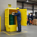 Premium Heavy Duty Poly Storage Cabinet for 1 Drum with Lockable Design and 225 Litre Sump Capacity