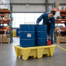 Professional Heavy Duty Spill Pallet for Two 205 Litre Drums - UV Stabilised Polyethylene with Forklift Pockets