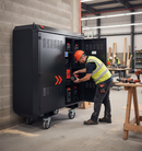 Premium Heavy Duty Battery Charging Locker Station with Fire Safety Features and Universal Compatibility for Li-ion Batteries