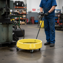 Premium Spill Scooter with Handle for Safe Drum Transport - Lightweight, Durable Polyethylene Construction