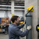 Premium Universal Cylinder Bracket for Gas Cylinder Storage - Non-Sparking Plastic, Wall-Mountable, Adjustable for Cylinders 3"-10" Diameter