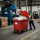 Premium 660 Litre Heavy Duty Wheelie Bin with Four Rubber Tyres for Waste Collection and Storage