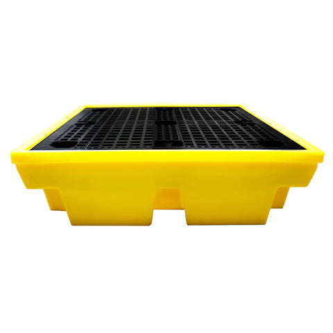 Black Spill Pallet With High Capacity Sump For 4 x 205ltr Drums