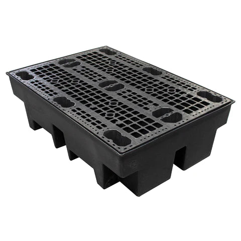 Dark Slate Gray Recycled Spill Pallet For 2 x 205ltr Drums