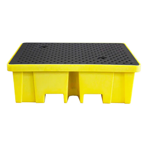 Gold Spill Pallet With 4 Way FLT Access For 4 x 205 Litre Drums