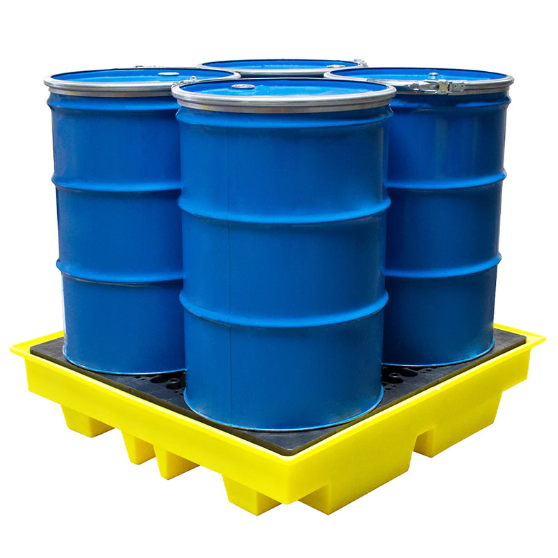 Midnight Blue Low Profile Spill Pallet Suitable For 4 x 205ltr Drums