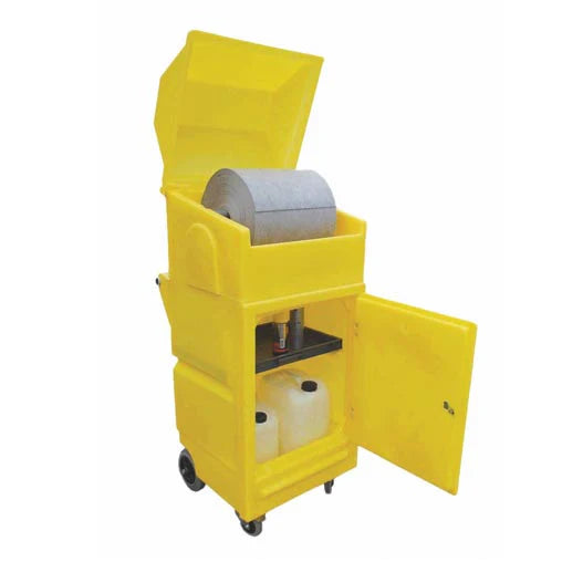 Goldenrod Lockable Cabinet On Wheels With Roll Holder 45ltr Bund