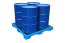 Midnight Blue 4 x 205 Litre Drum Floor Spill Tray