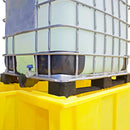 Gray IBC Spill Pallet For 1 x 1000ltr IBC With Integral Dispensing Area