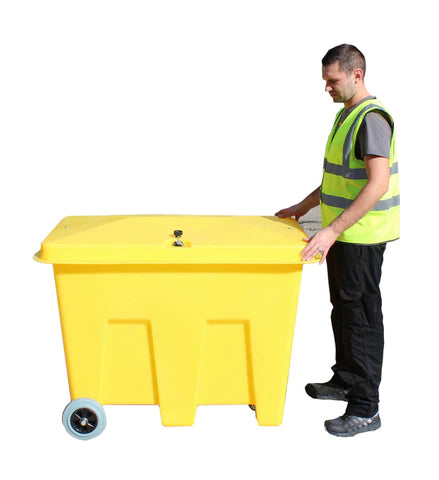 Light Goldenrod Poly Storage Bin on Wheels (With 350ltr Capacity)