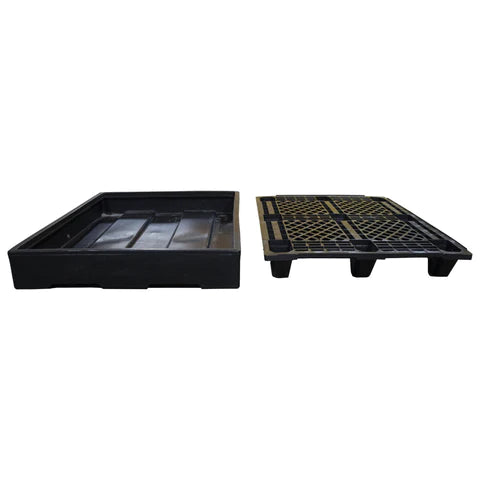 Black Black Recycled 2 Drum Spill Tray 130ltr Sump Capacity