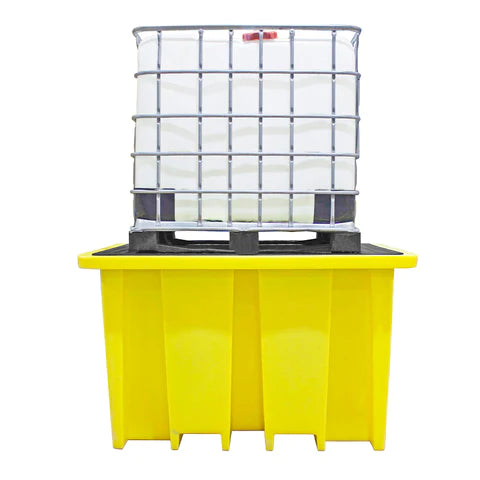 Gold IBC Spill Pallet With 2 Removable Grids