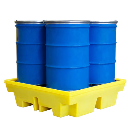 Dark Cyan Spill Pallet With High Capacity Sump For 4 x 205ltr Drums
