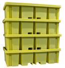 Yellow Green Double IBC Bund Pallet (With Four Way Access)