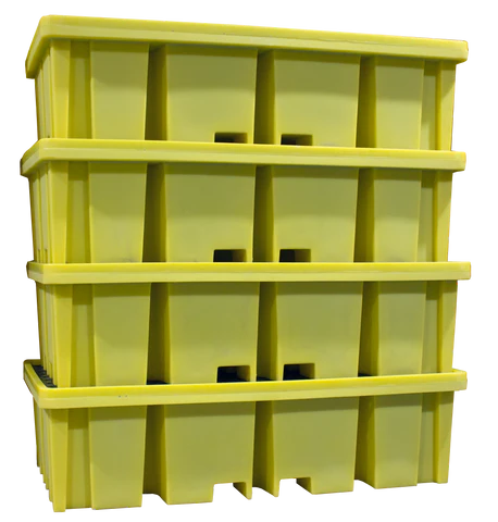 Yellow Green Double IBC Bund Pallet (With Four Way Access)
