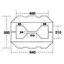 Black Universal Beam Protector - 480mm x 210mm