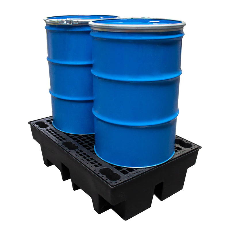 Dark Cyan Recycled Spill Pallet For 2 x 205ltr Drums