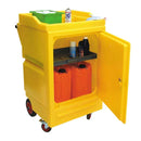 Goldenrod Storage Cabinet With Lockable Door on Wheels