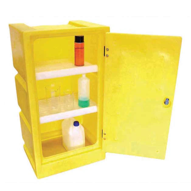Goldenrod Small Lockable Storage Cabinet With 2 Shelves 17ltr