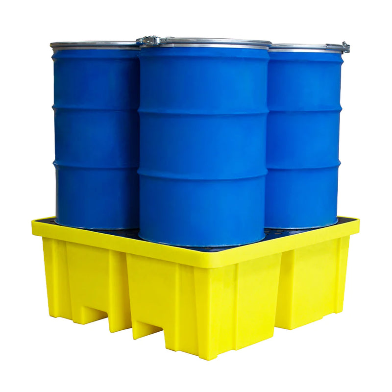 Dark Cyan Drum Spill Pallet With Extra Capacity 4 x 205 Litre Drums