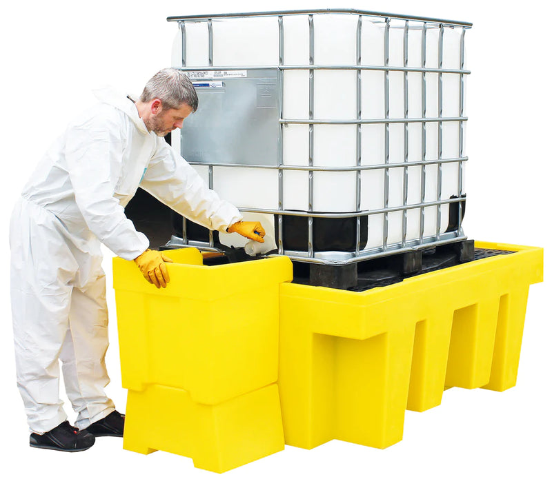 Light Gray Overflow Tray For IBC Spill Pallet