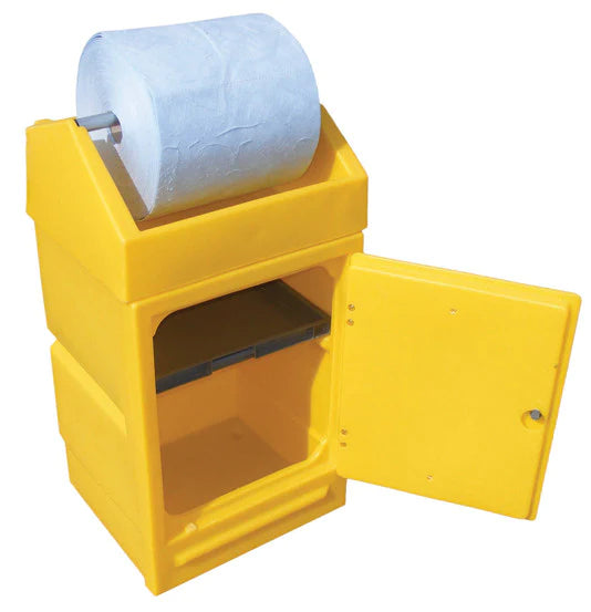 Goldenrod Lockable Cabinet With Roll Holder