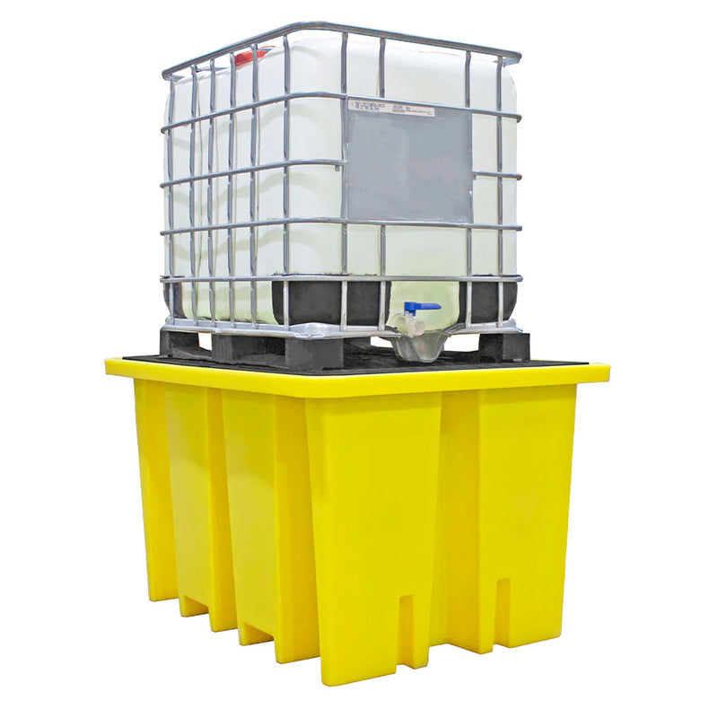 Gold IBC Spill Pallet With 2 Removable Grids