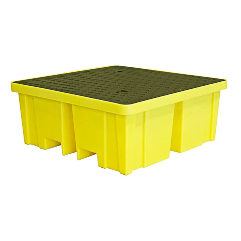 Gold Drum Spill Pallet With Extra Capacity 4 x 205 Litre Drums
