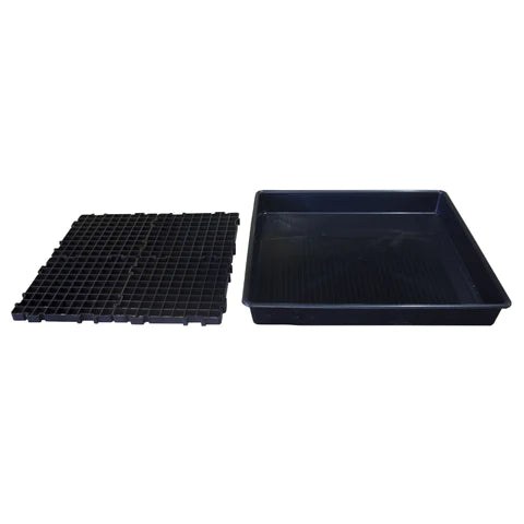 Black General Purpose Drip Tray With 4 Grids 100ltr Capacity