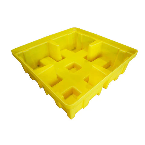 Goldenrod Spill Pallet With 4 Way FLT Access For 4 x 205 Litre Drums
